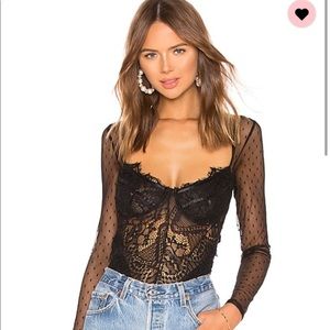 Long sleeve lace top